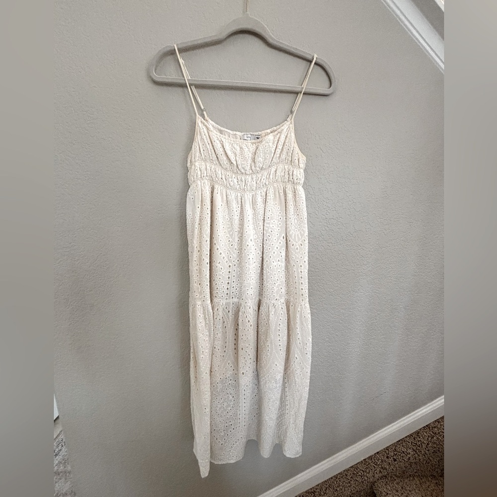 Lush eyelet midi dress